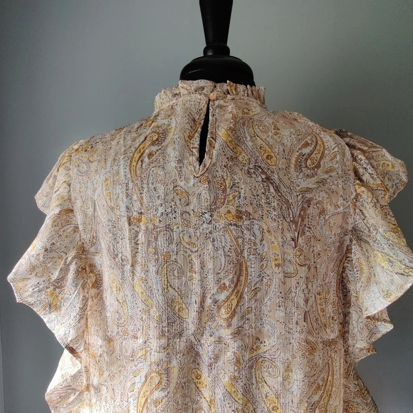 *NWT* Joie Paisley High Neck Blouse - Picture 3 of 7